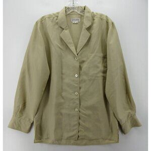 James Meade Top Large Silk Shirt Button Down Lagenlook Cottage 34